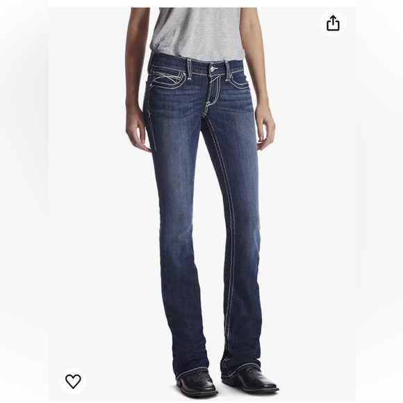 Ariat Denim - Ariat Blue Bootcut Denim Embroidered Jeans Women Size 32